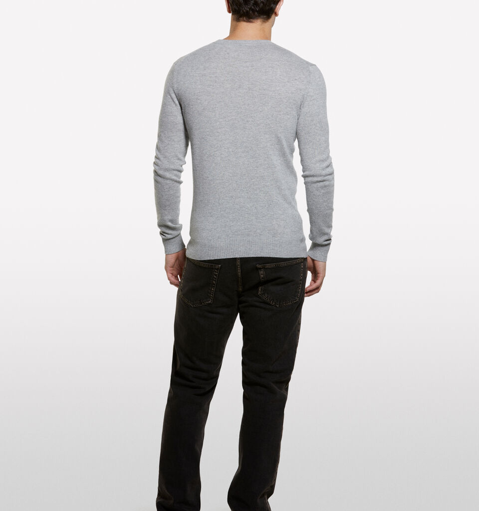Gray regular fit crew neck sweater - men's crew neck sweaters - Gray | Sisley image number 2